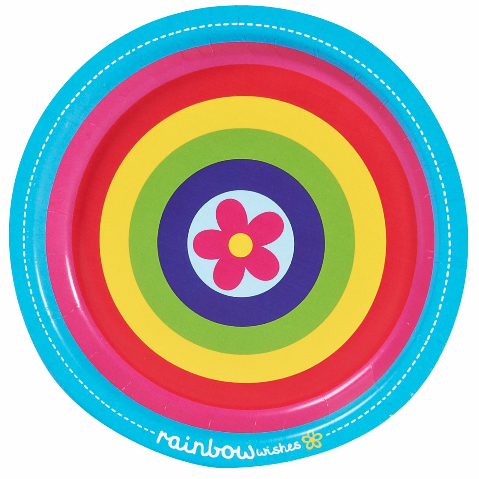 Rainbow Wishes Small Paper Plates (Pack of 8)