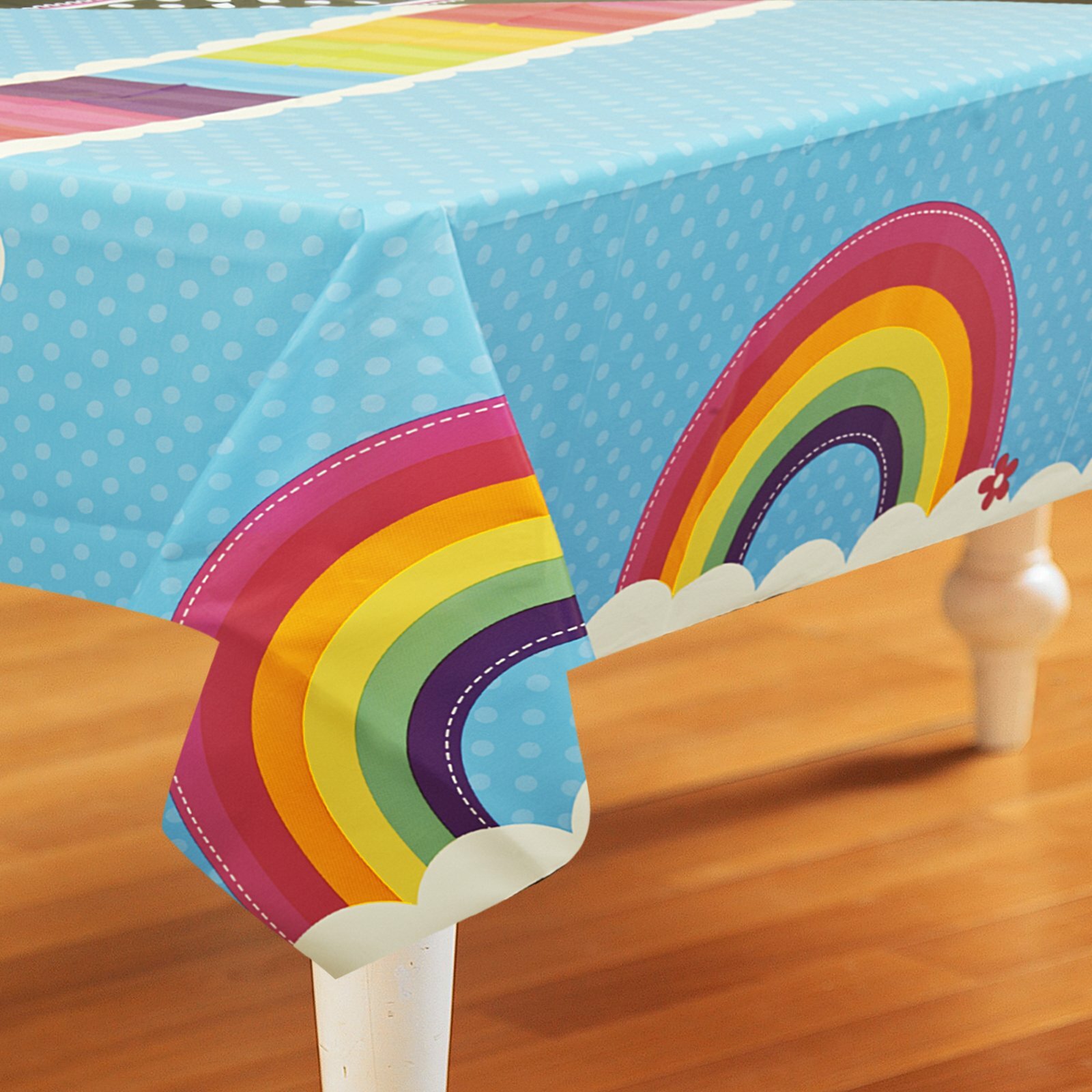 Rainbow Wishes Plastic Tablecloth