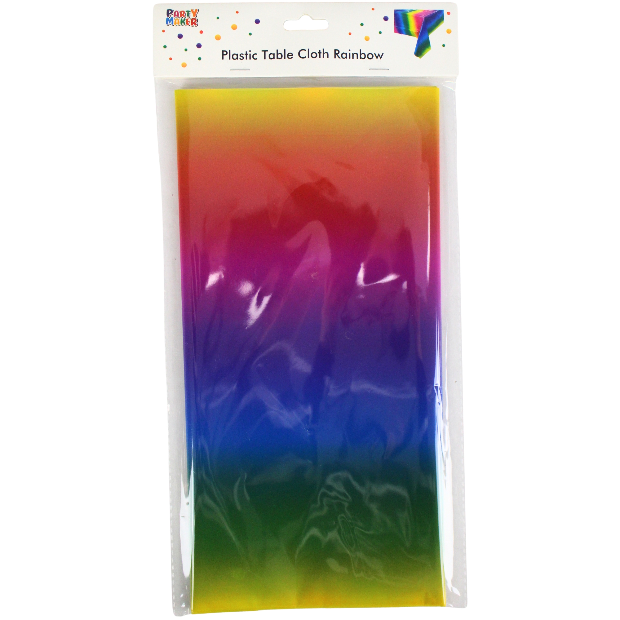 Bright Plastic Rainbow Tablecloth 175cm