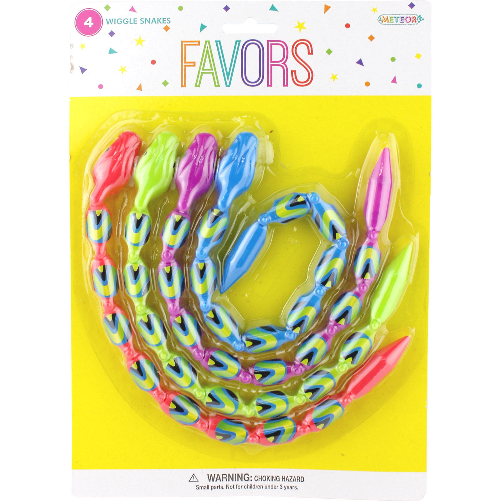 Plastic Wiggly Snakes (Pack of 4)
