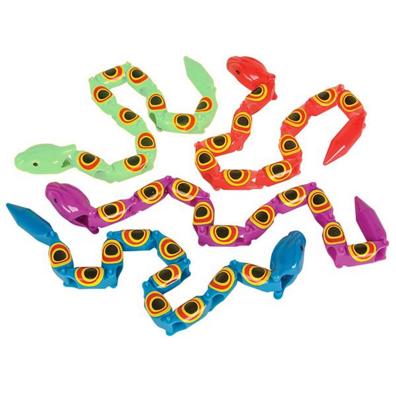 Plastic Jointed Wiggly Snakes (Pack of 12)