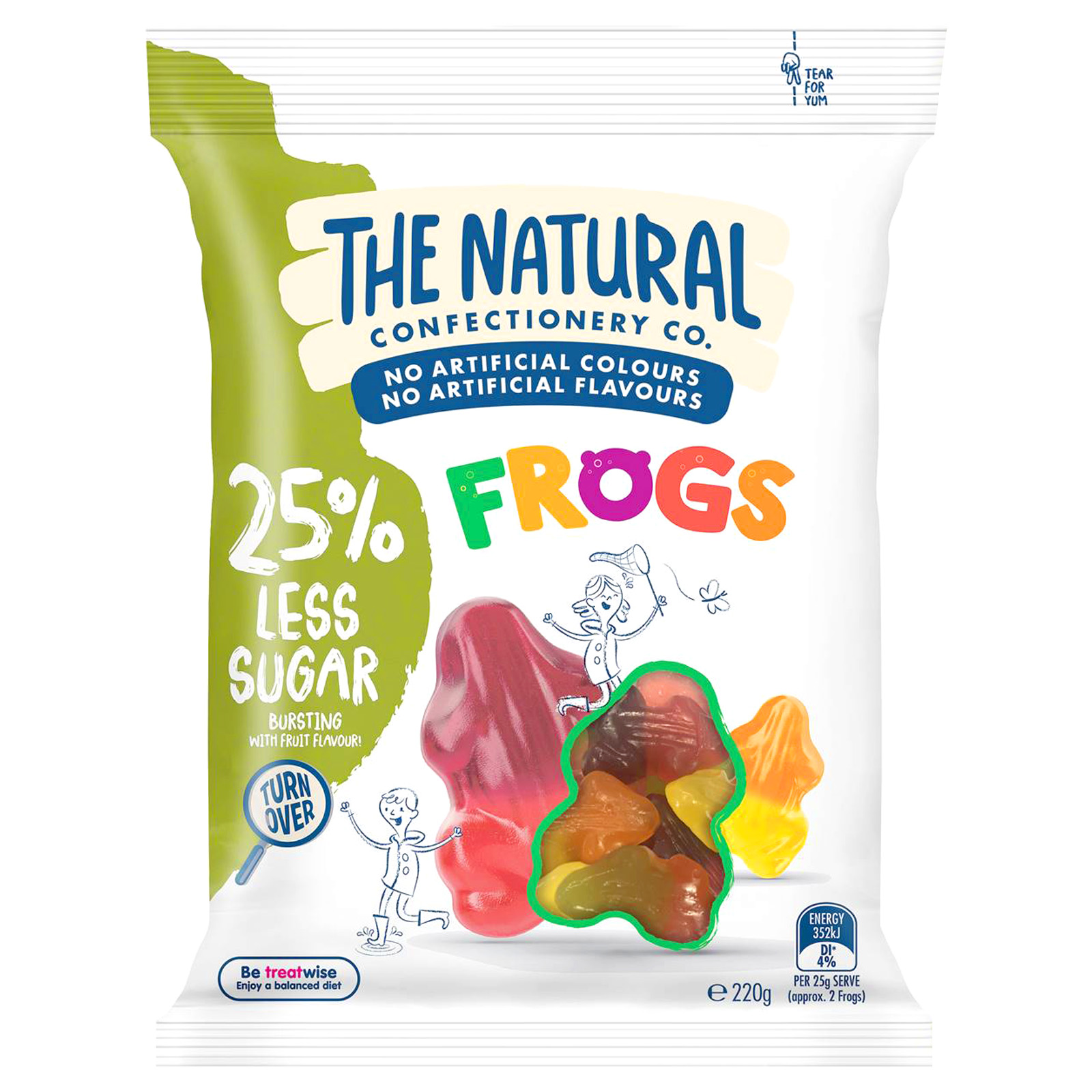 The Natural Confectionery Co. Less Sugar Frogs (220g)