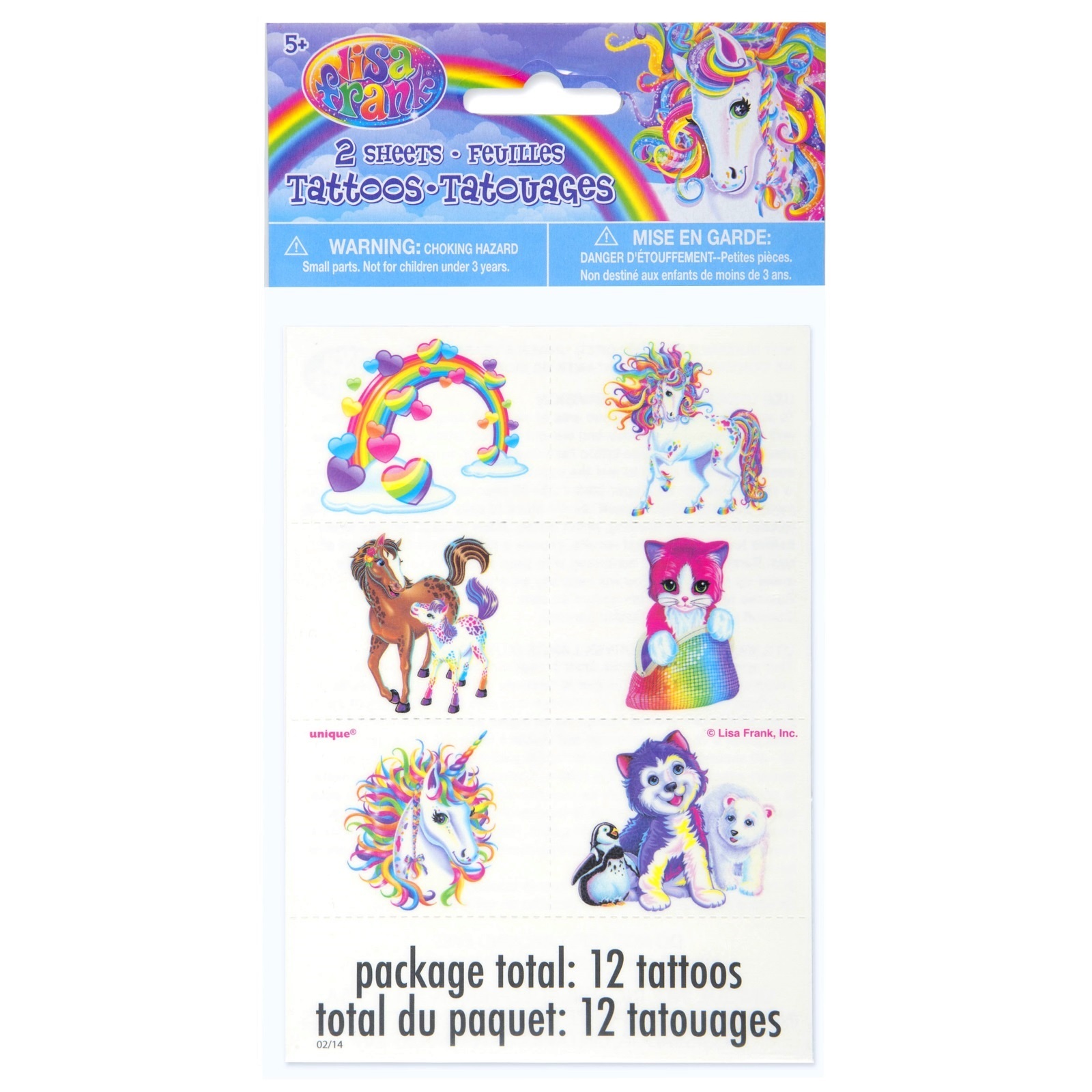 Rainbow Majesty Pony Tattoos (Pack of 12)