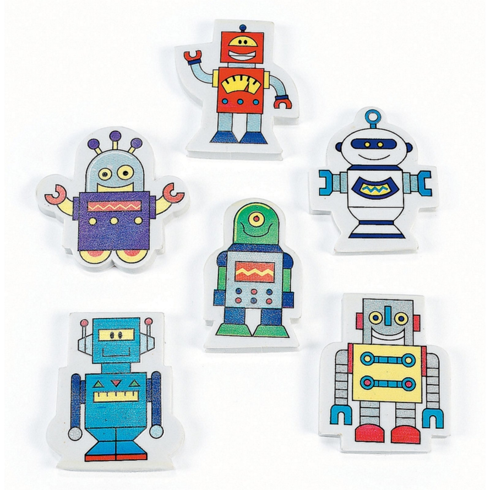 Robot Erasers (Pack of 24)