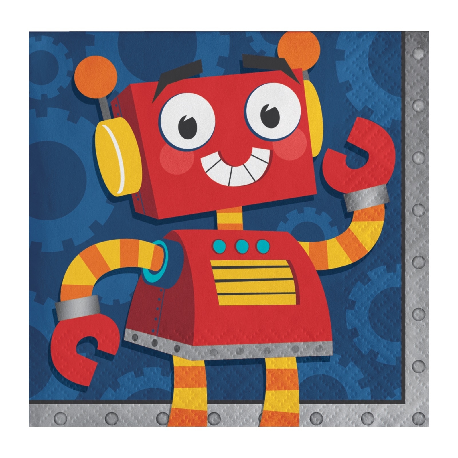 Robots Small Napkins / Serviettes (Pack of 16)