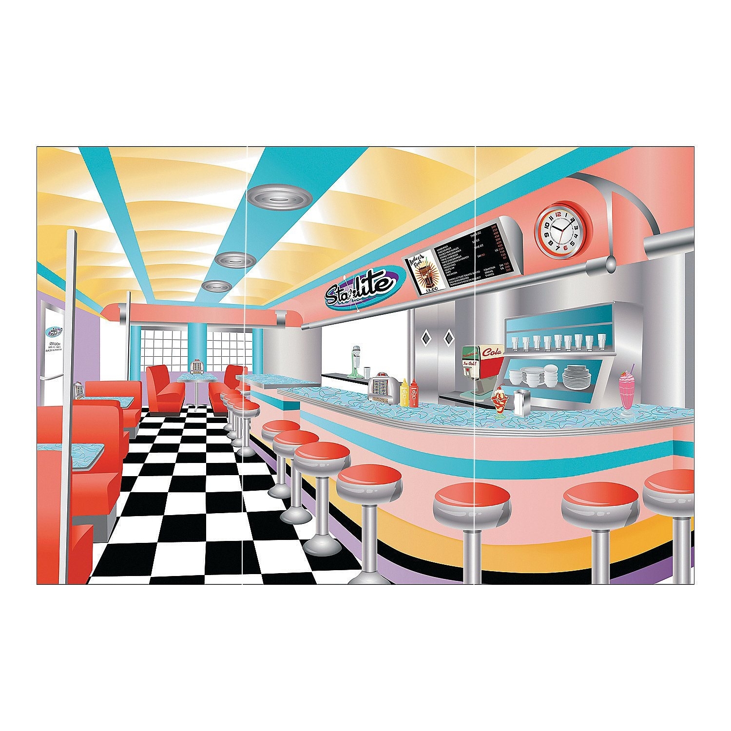 Rockin' 50s Backdrop Banner