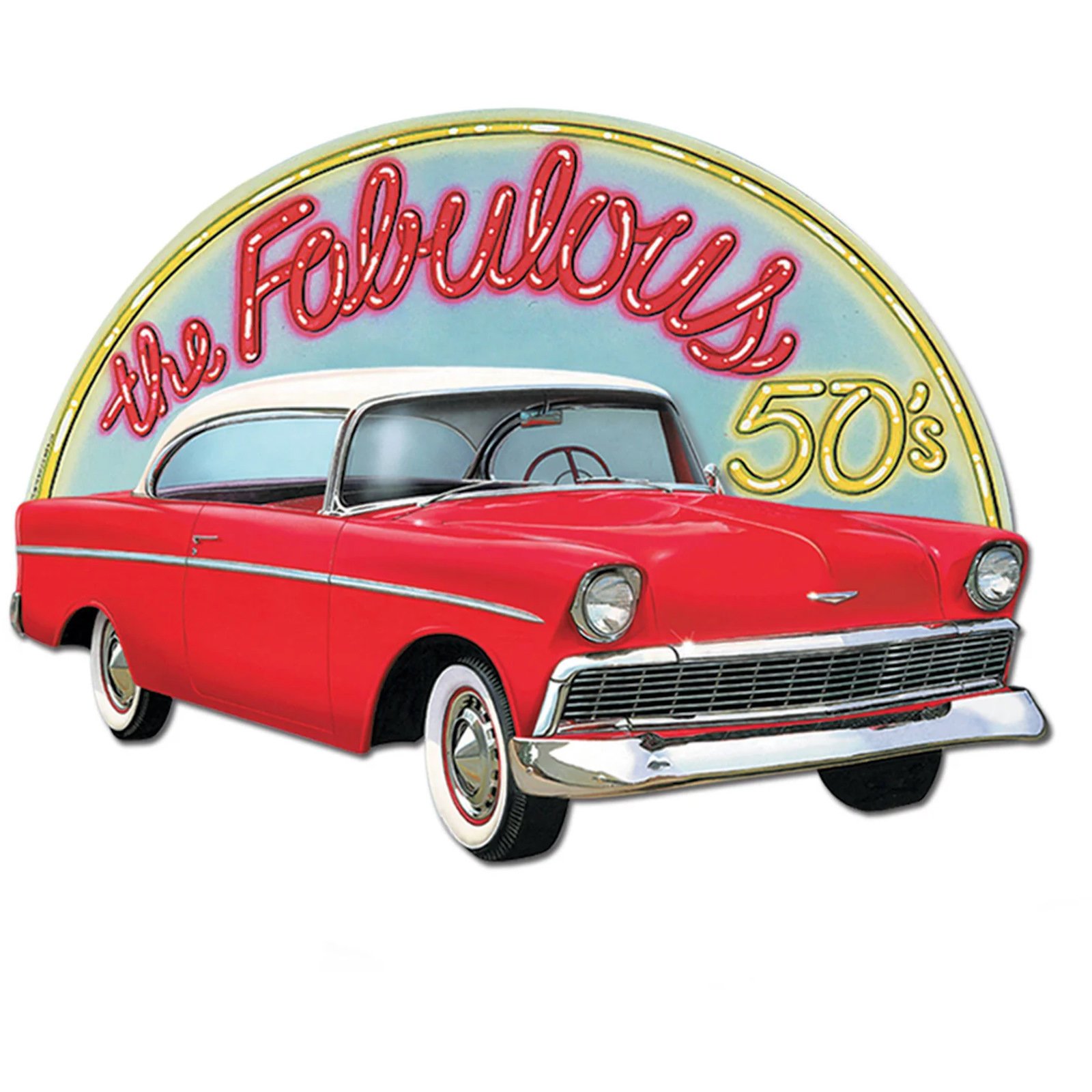 The Fabulous 50's Car Cutout Wall Decoration