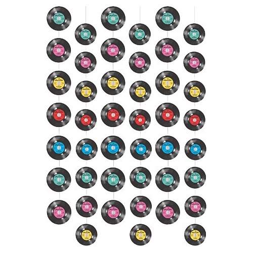 Rock and Roll Records String Decoration