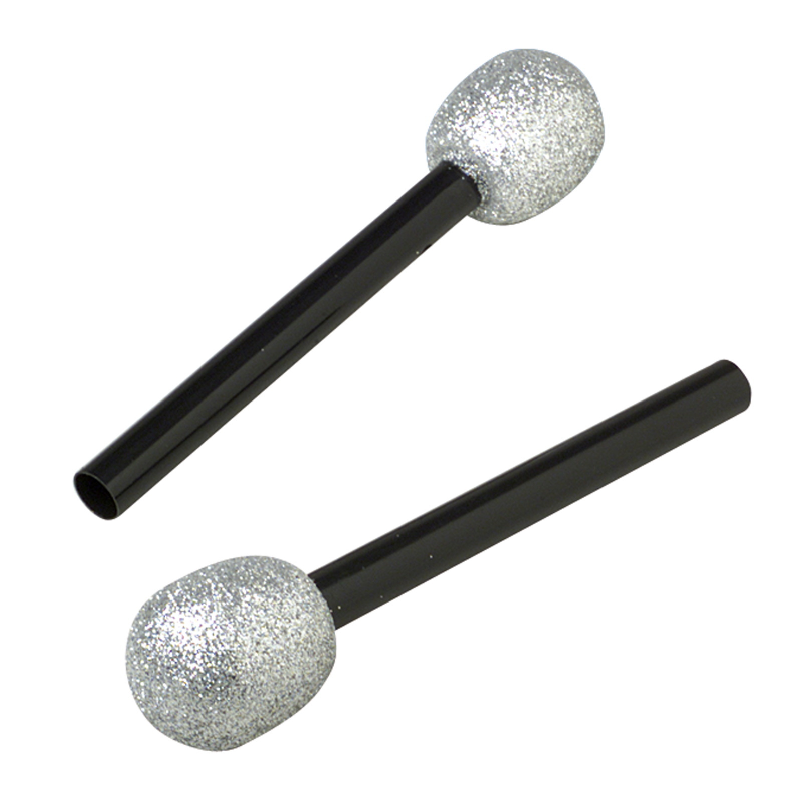 Plastic Silver Glittered Microphones (Pack of 12)