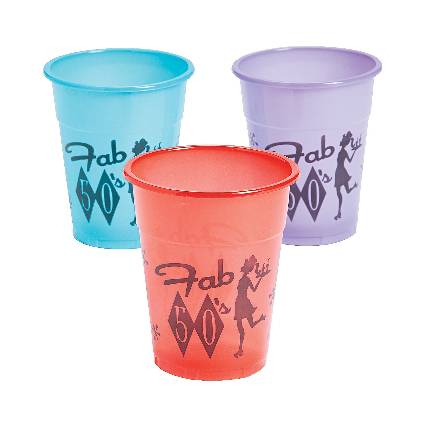 Rockin' 50s Plastic Cups (Pack of 25)