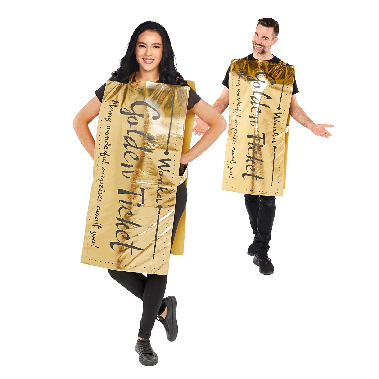Roald Dahl Charlie & the Chocolate Factory Golden Ticket Adult Costume