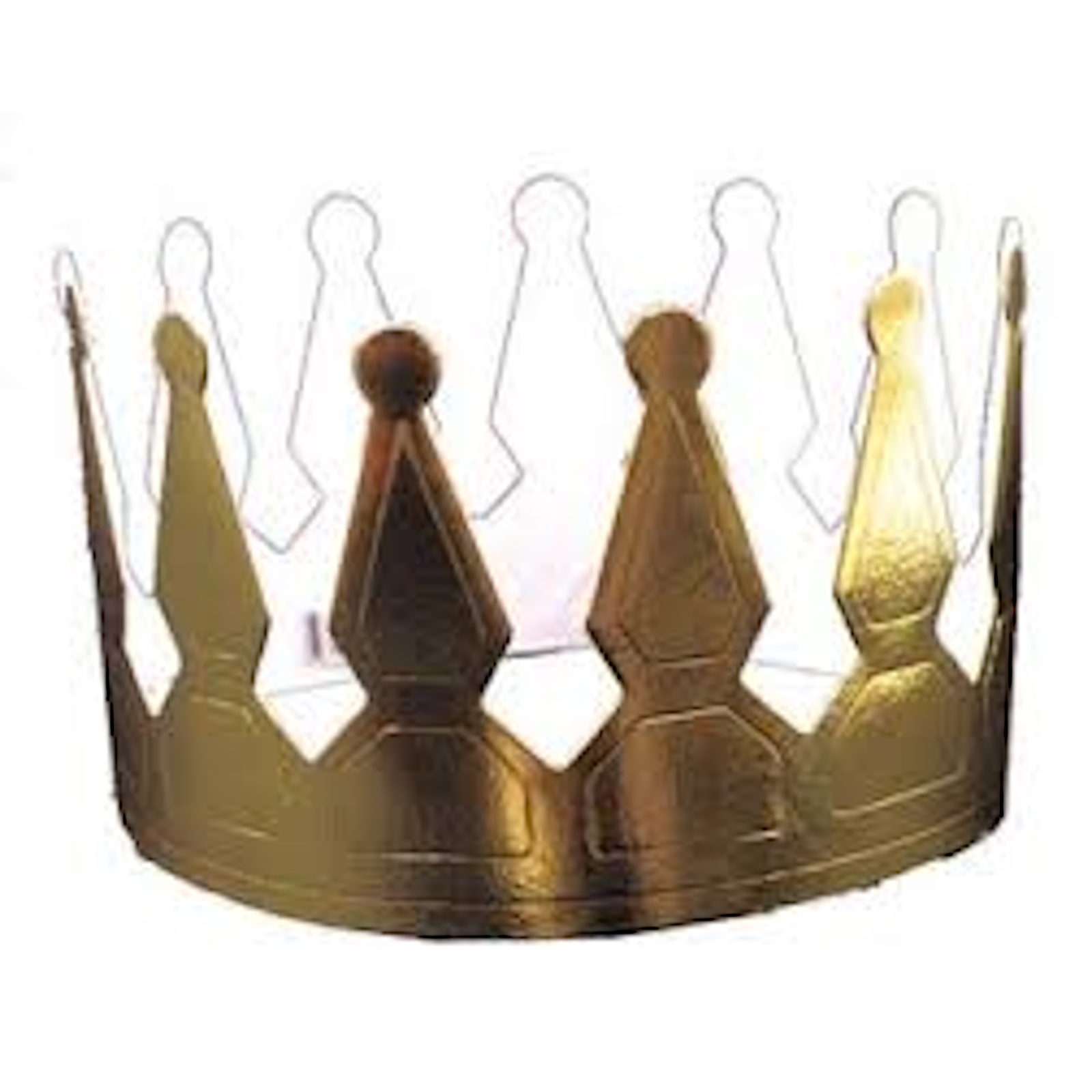 King Gold Foil Paper Crown Adult Costume Accessory