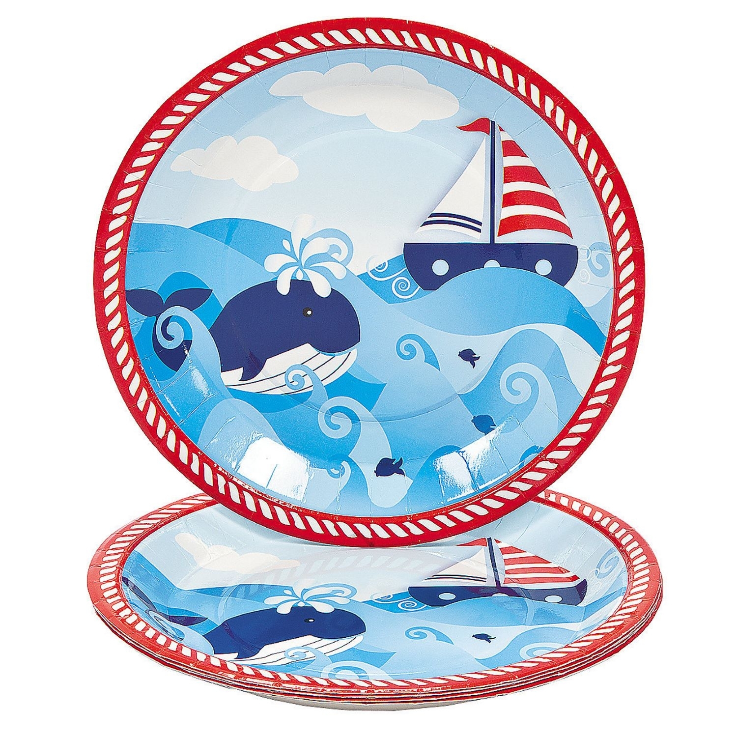 Sailor Birthday Large Paper Plates (Pack of 8)
