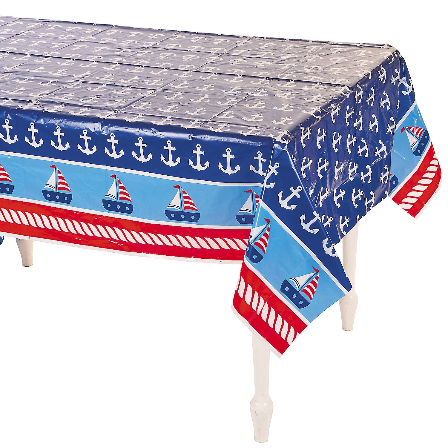 Sailor Birthday Plastic Tablecloth