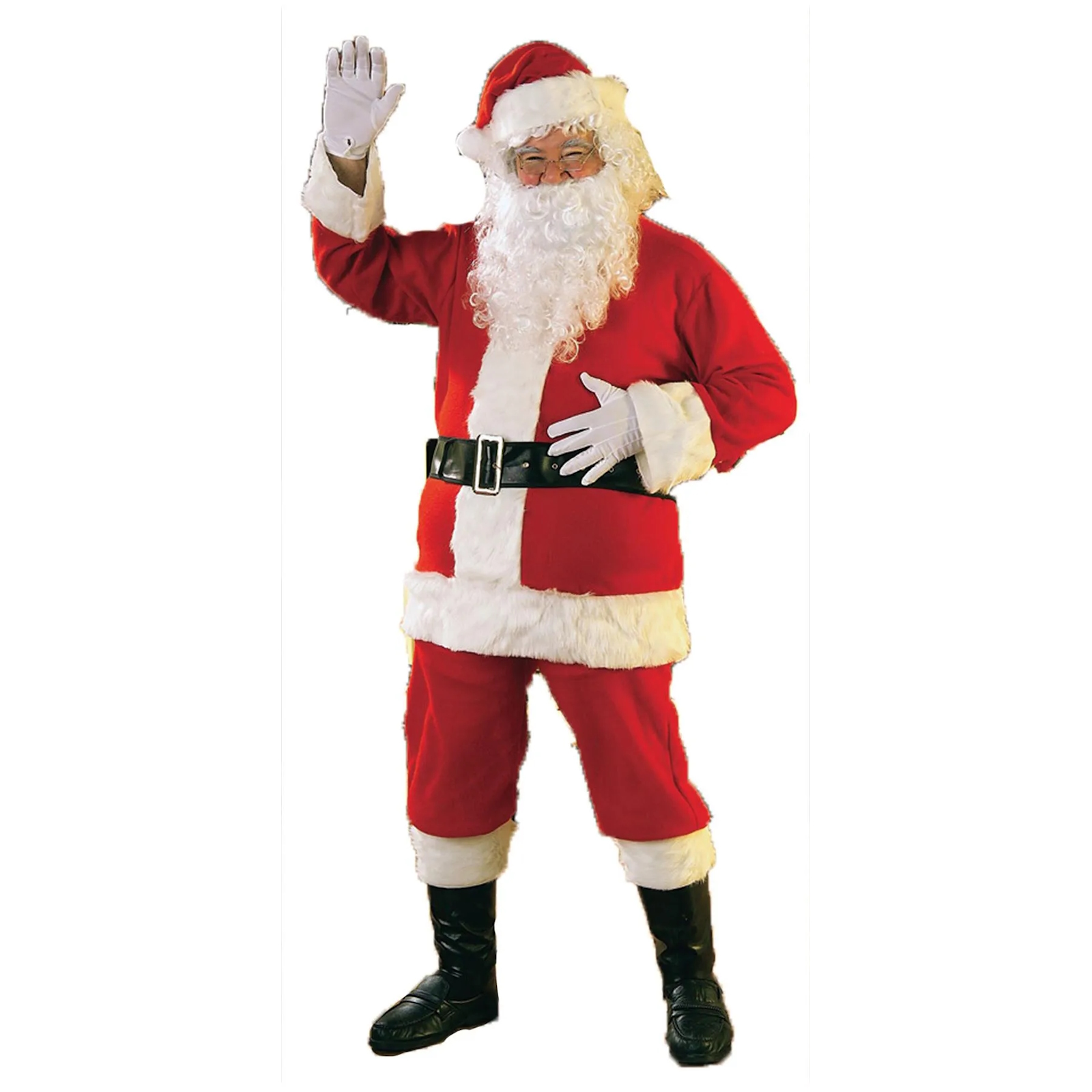 Classic Santa Suit Set with Wig and Beard