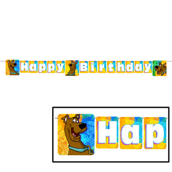 Scooby Doo Mod Mystery Happy Birthday Banner
