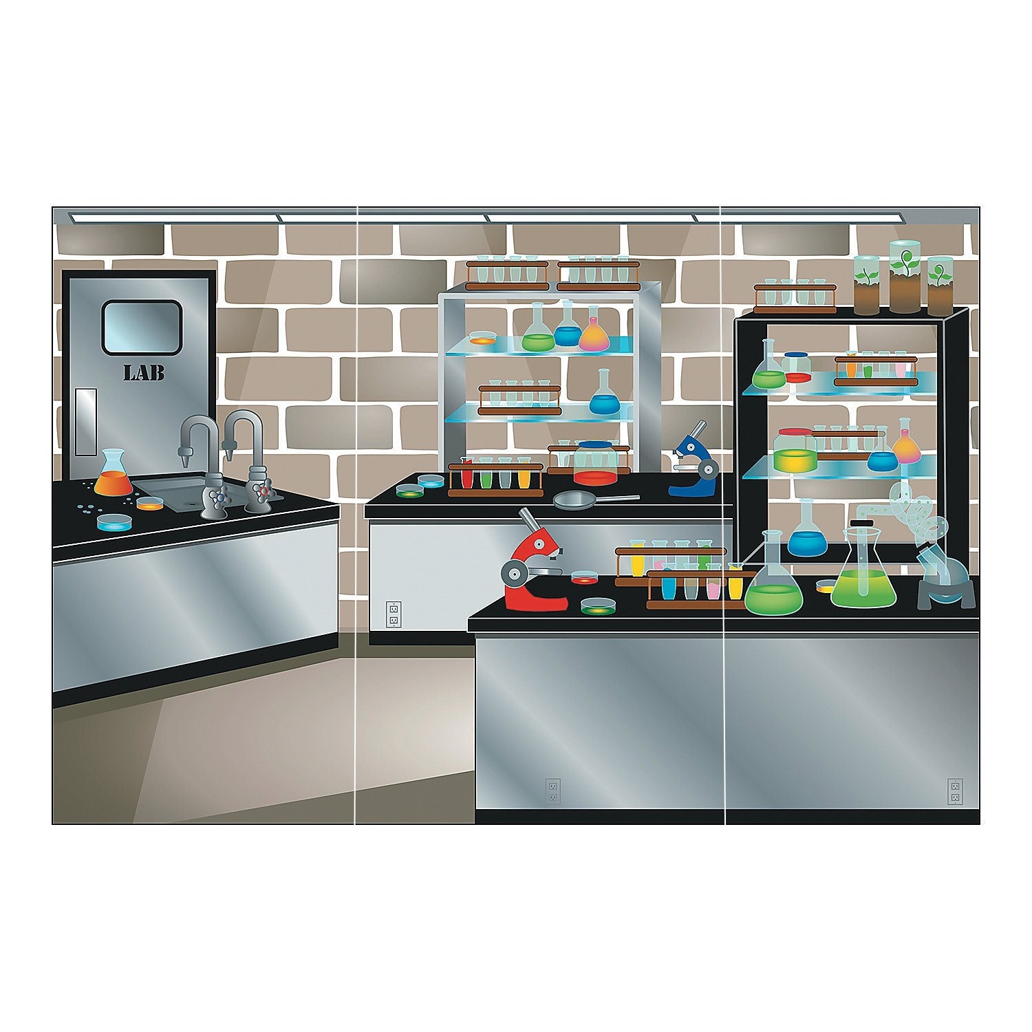 Science Laboratory Backdrop Banner