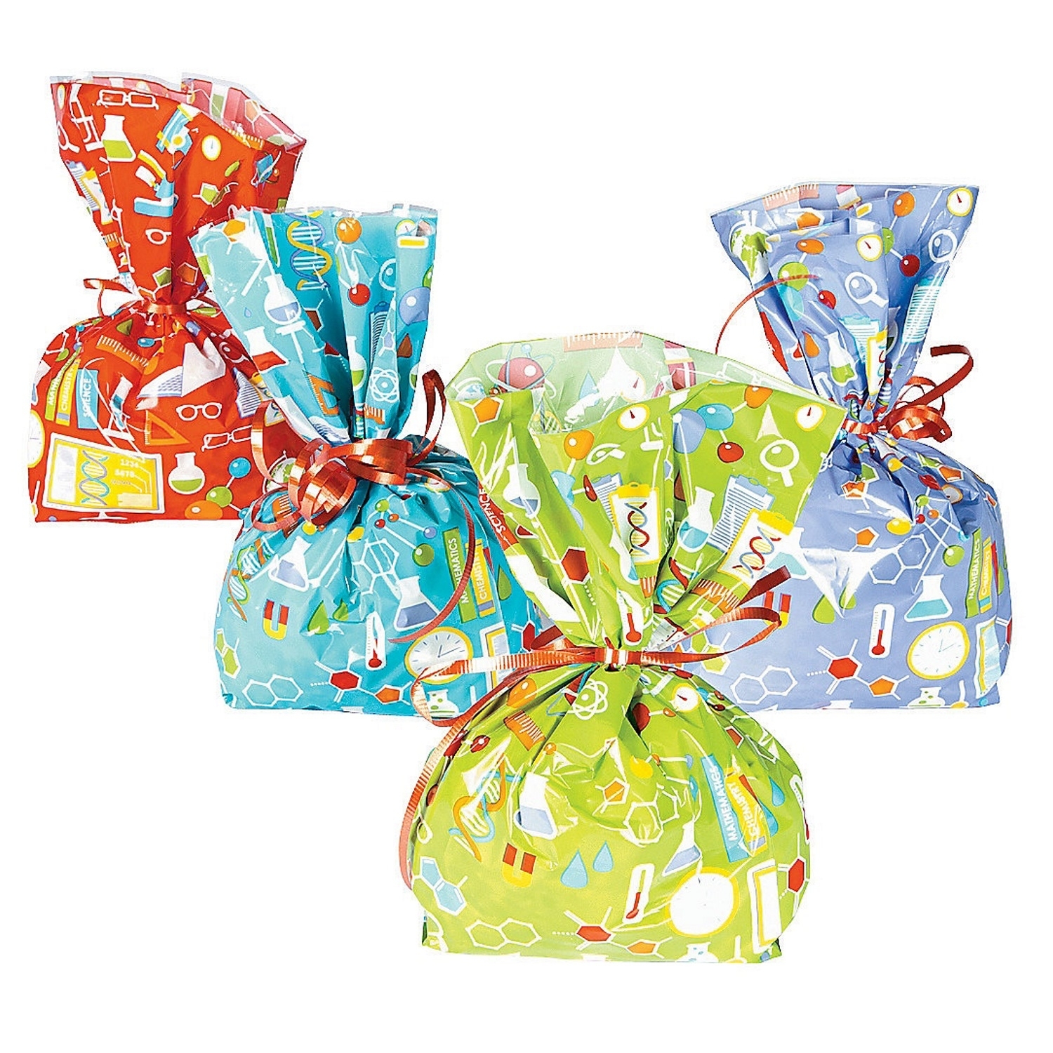 Science Party Cellophane Treat Bags (Pack of 12)