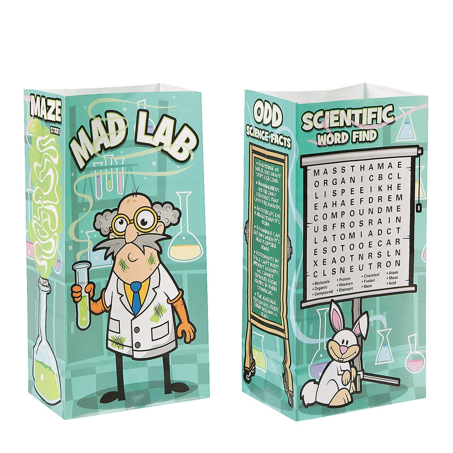 Mad Scientist Paper Favour Bags (Pack of 12)