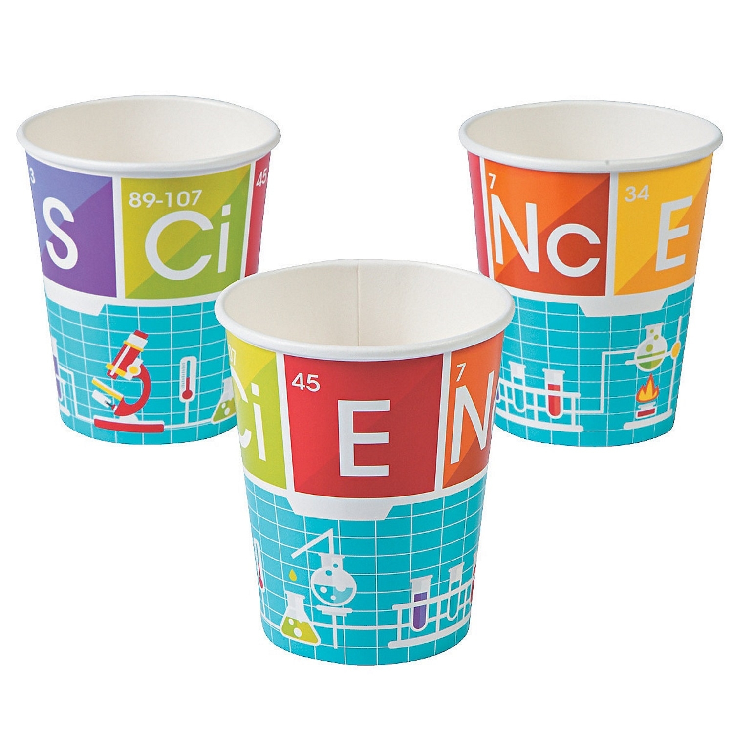 Science Party Paper Cups (Pack of 8)