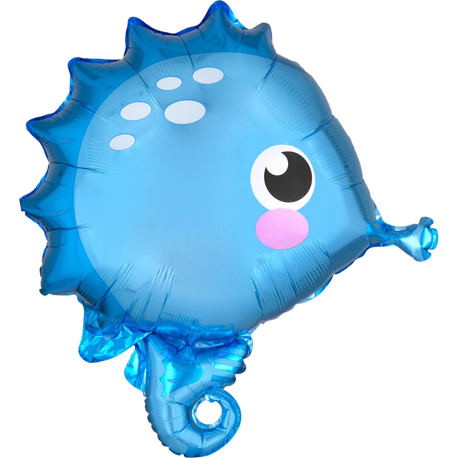 Blue Seahorse Foil Helium Balloon 68cm