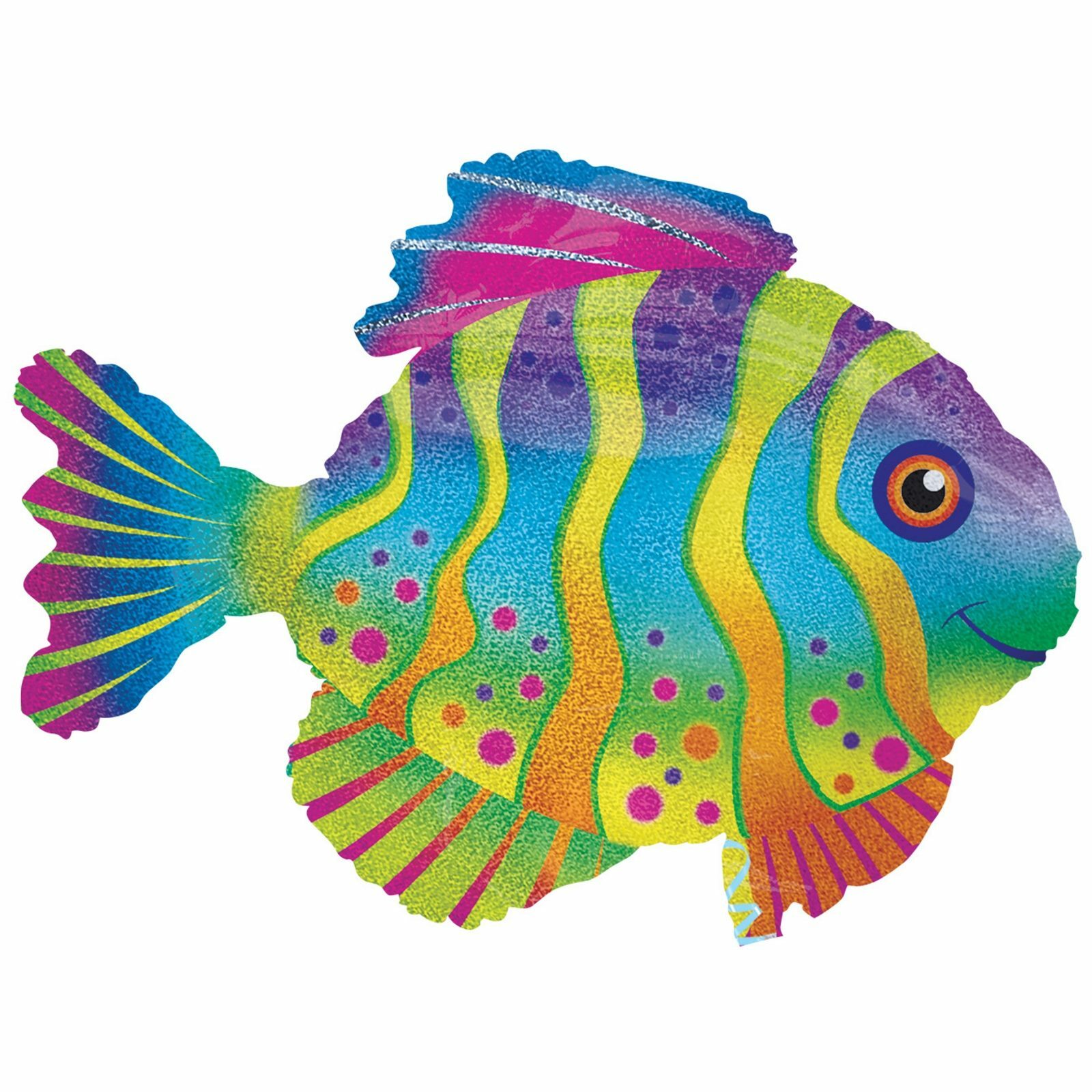 Colourful Fish Supershape Jumbo Helium Balloon 83cm 