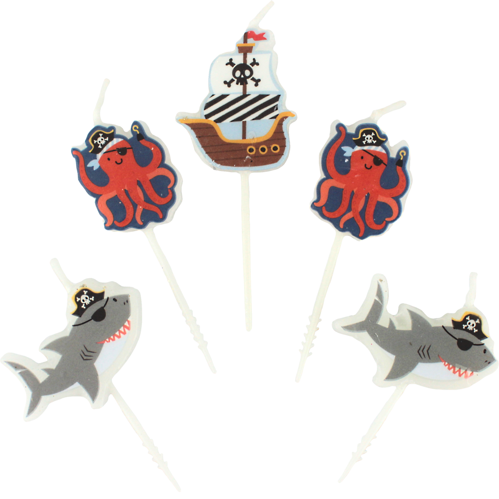 Ships Ahoy Pirate Candles (Set of 5)