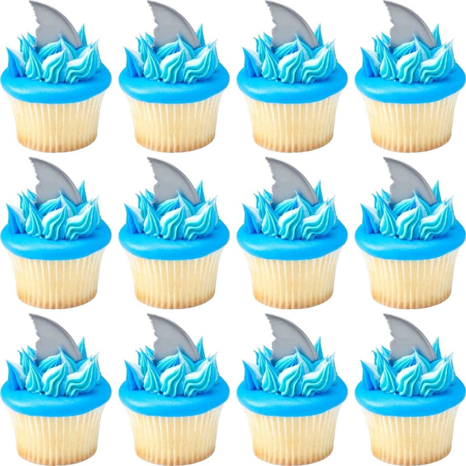 Shark Fin Plastic Picks (Pack of 12)