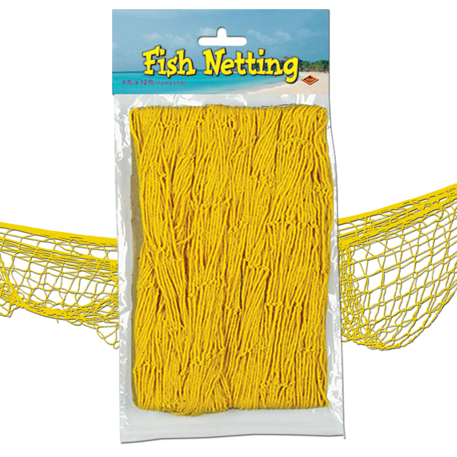 Fish Netting Yellow - Discount Party Supplies