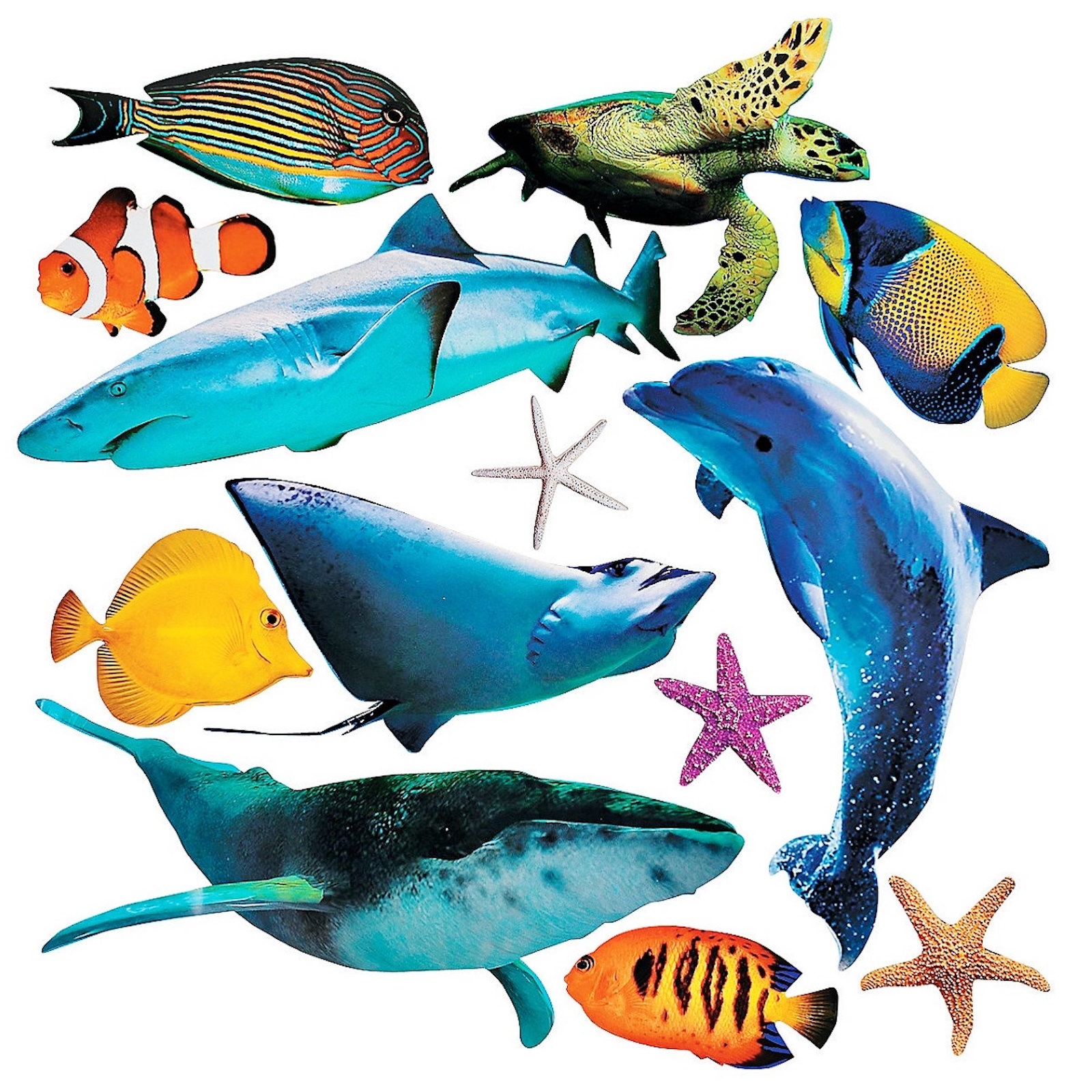 Sea Life Cutout Wall Decorations (Pack of 13)