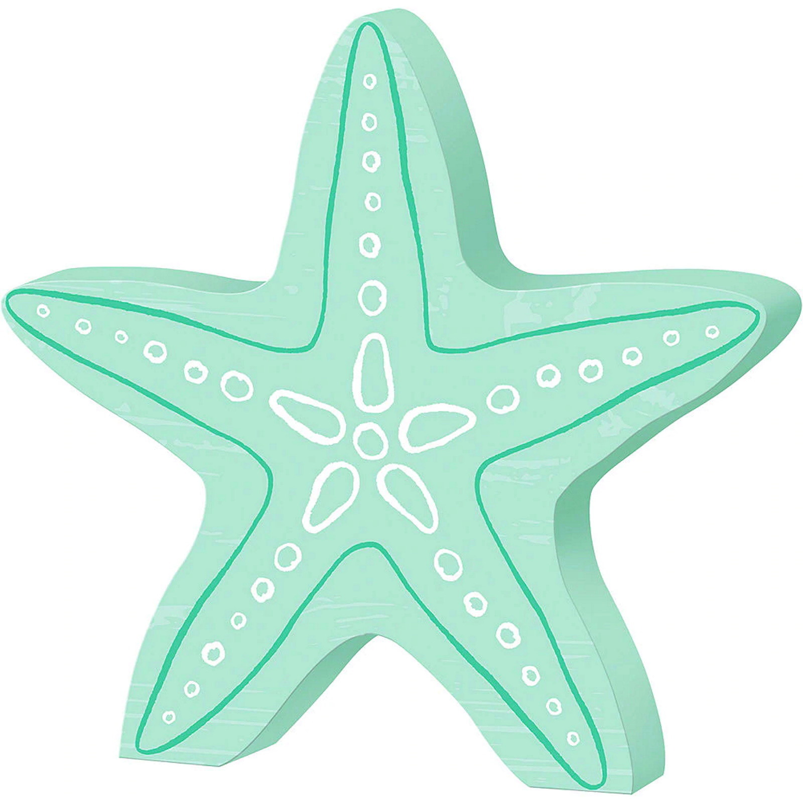 Coastal Wooden Standing Starfish