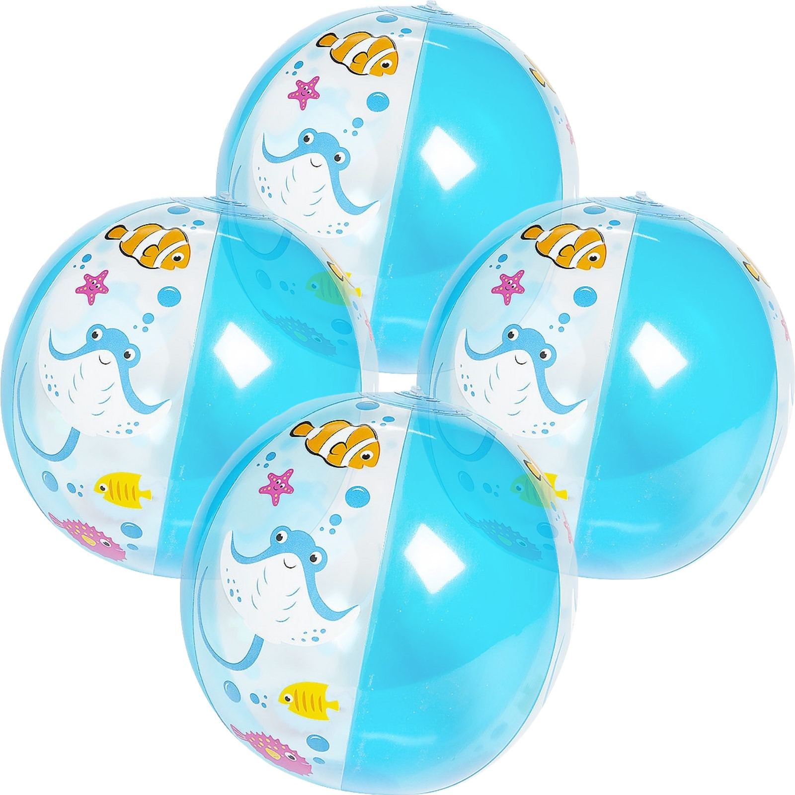 Inflatable Sea Life Beach Balls 28cm (Pack of 12)