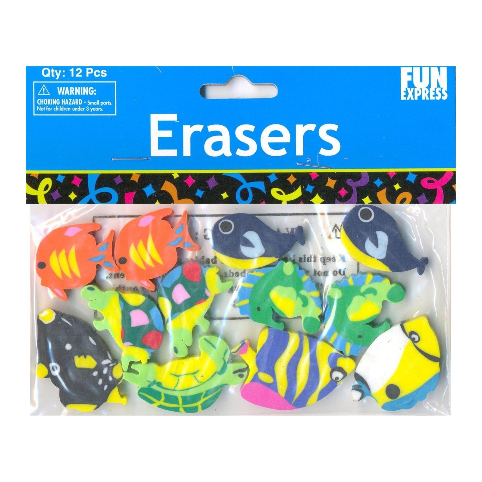Sea Life Erasers (Pack of 12)