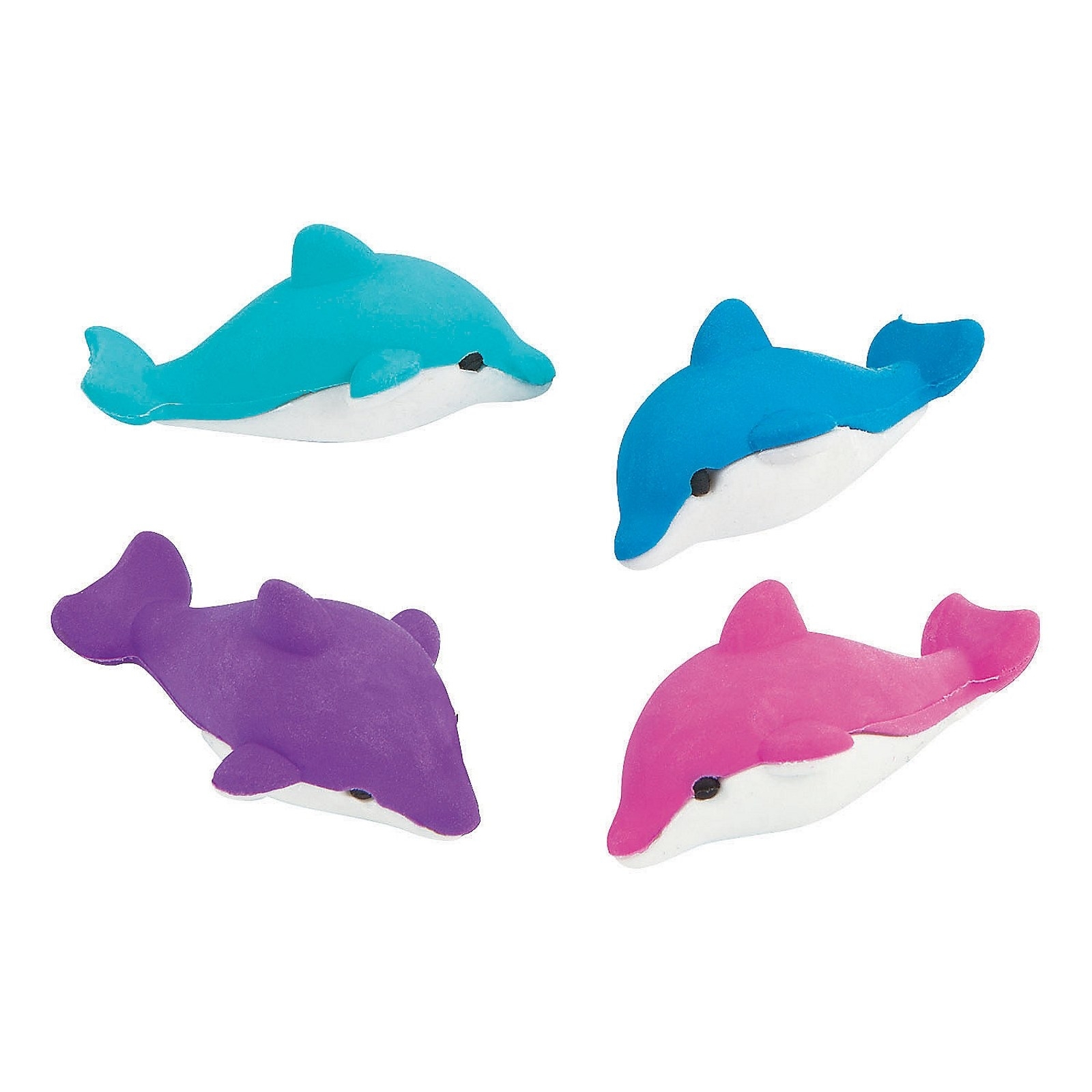 Dolphin Erasers (Pack of 12) Under the Sea Themed Party Supplies