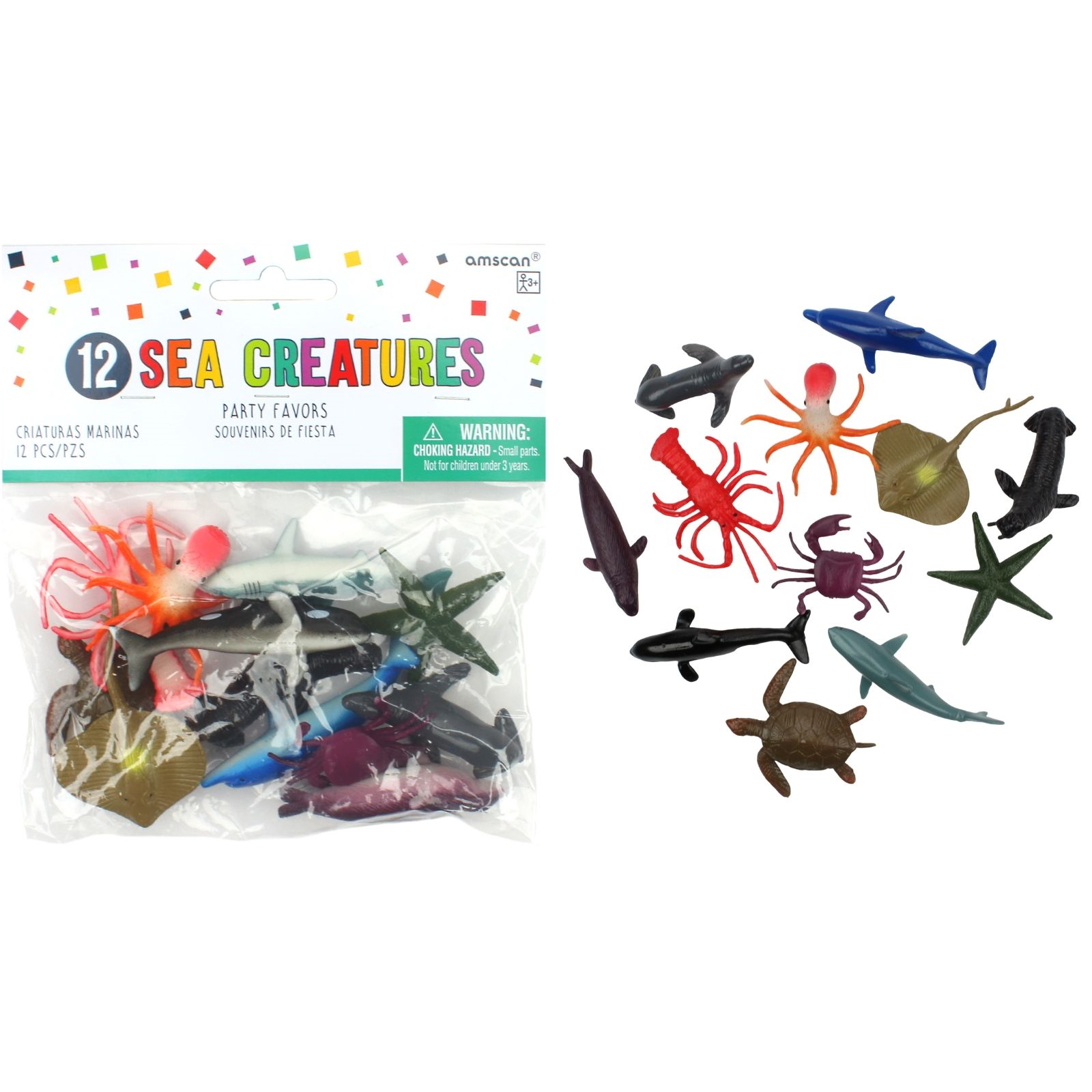 Plastic Sea Animals (Pack of 12)