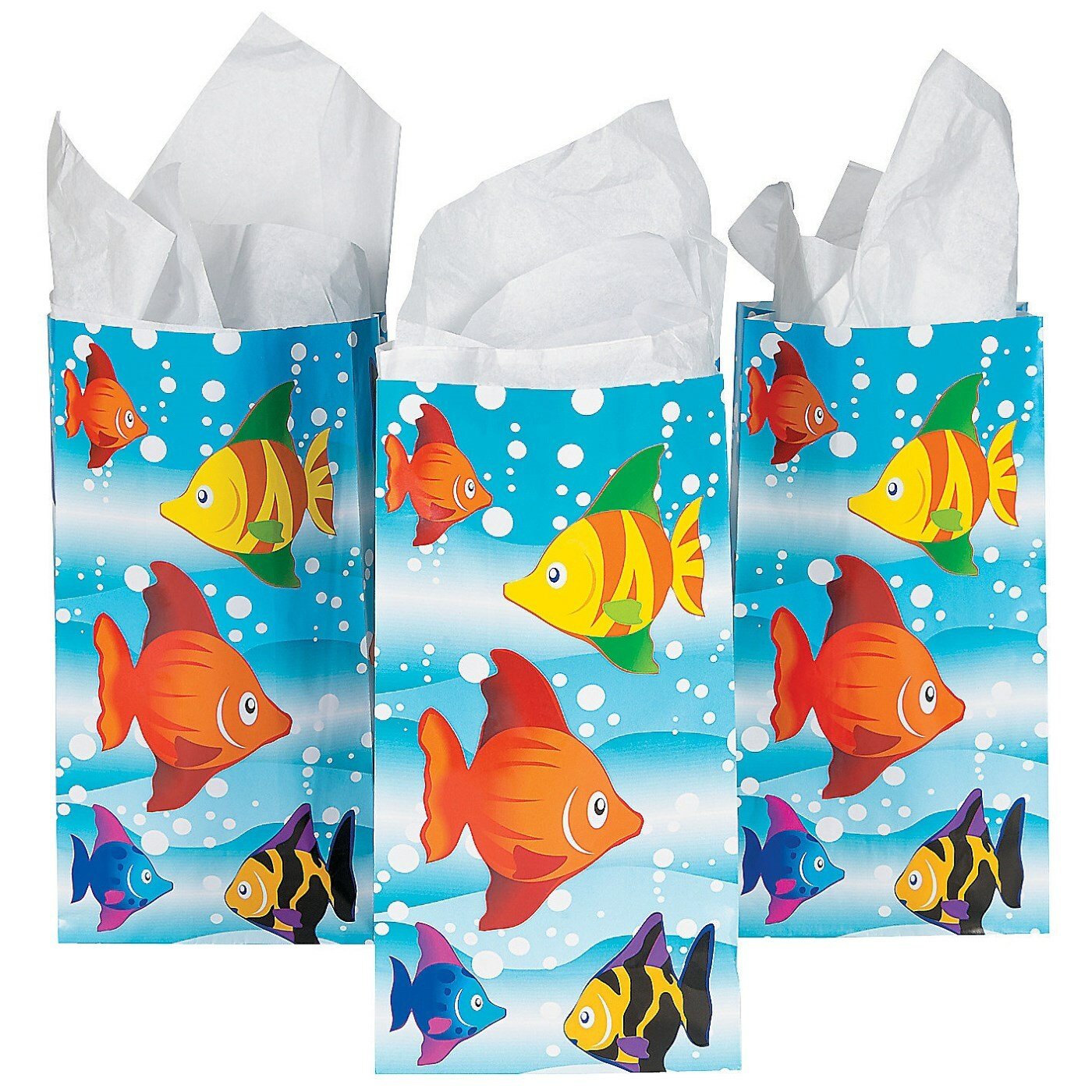 Tropical Fish Paper Favour Bags (Pack of 12)