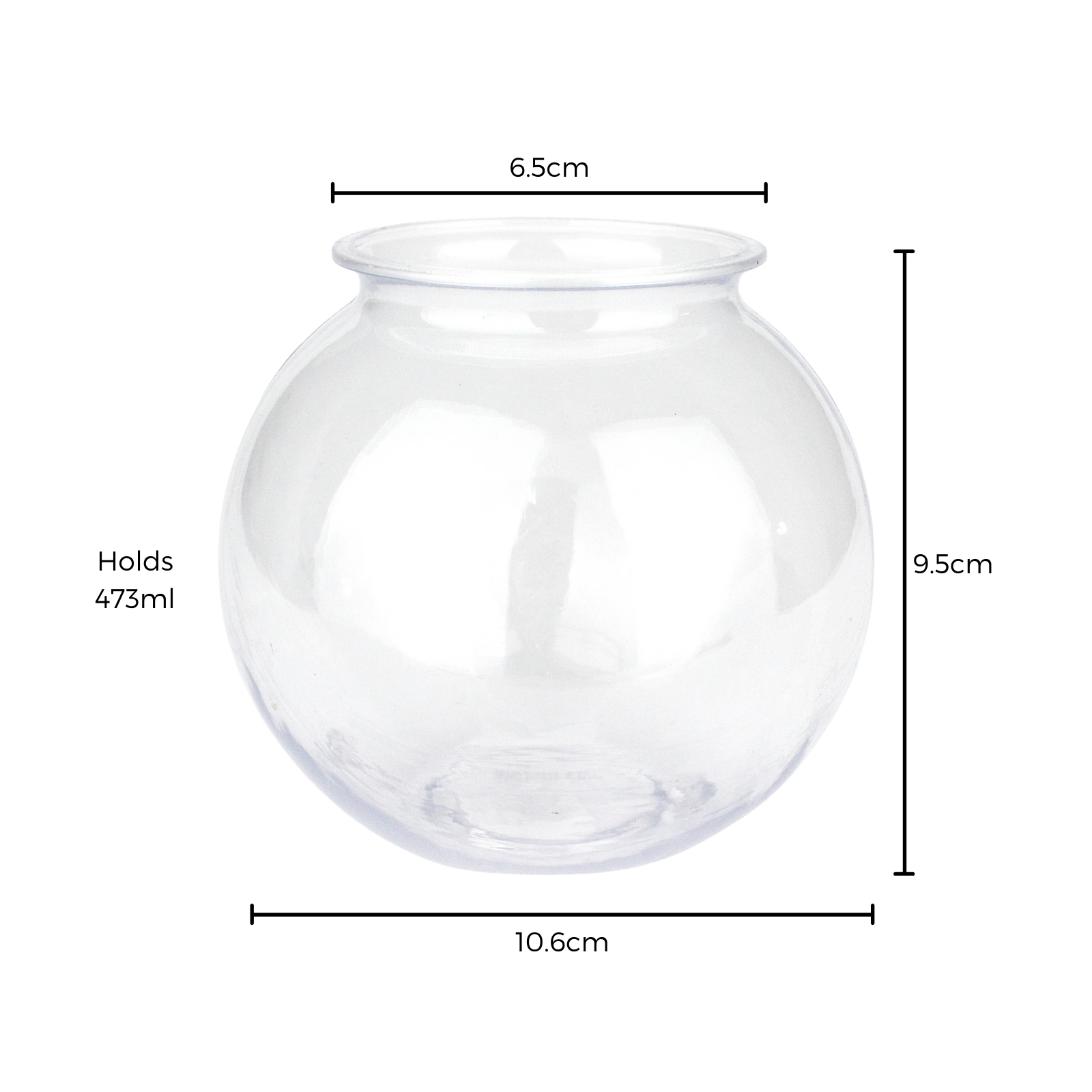 Plastic Fish Bowl 9.5cm Under the Sea Themed Party Supplies