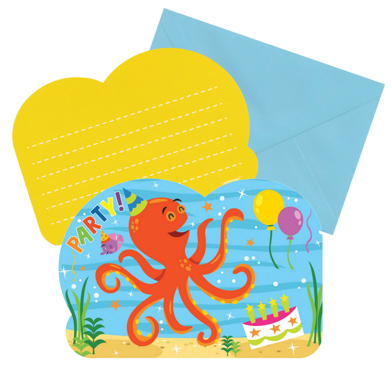 Ocean Buddies Invitation Set (Pack of 8)