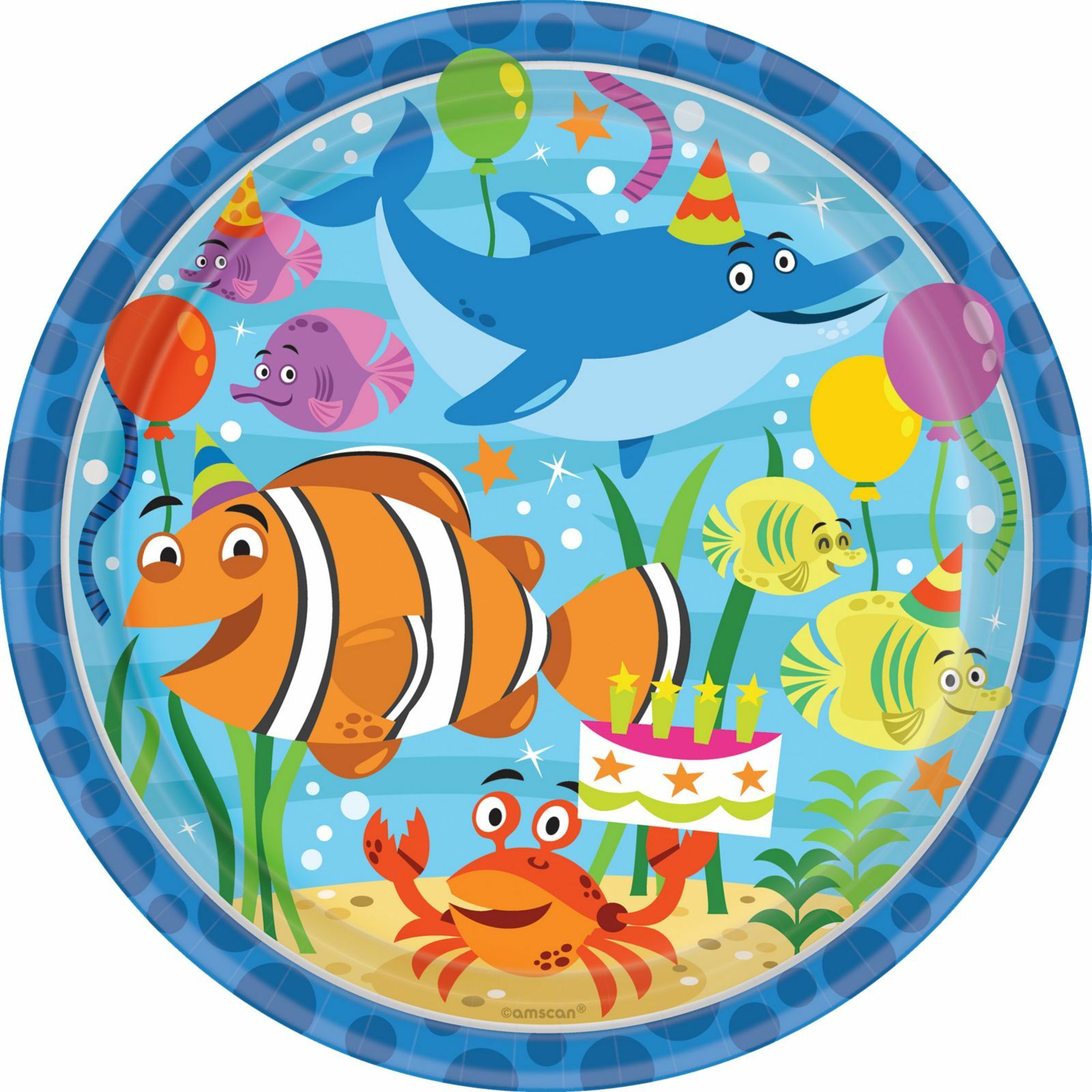 Ocean Buddies Large Paper Plates (Pack of 8)