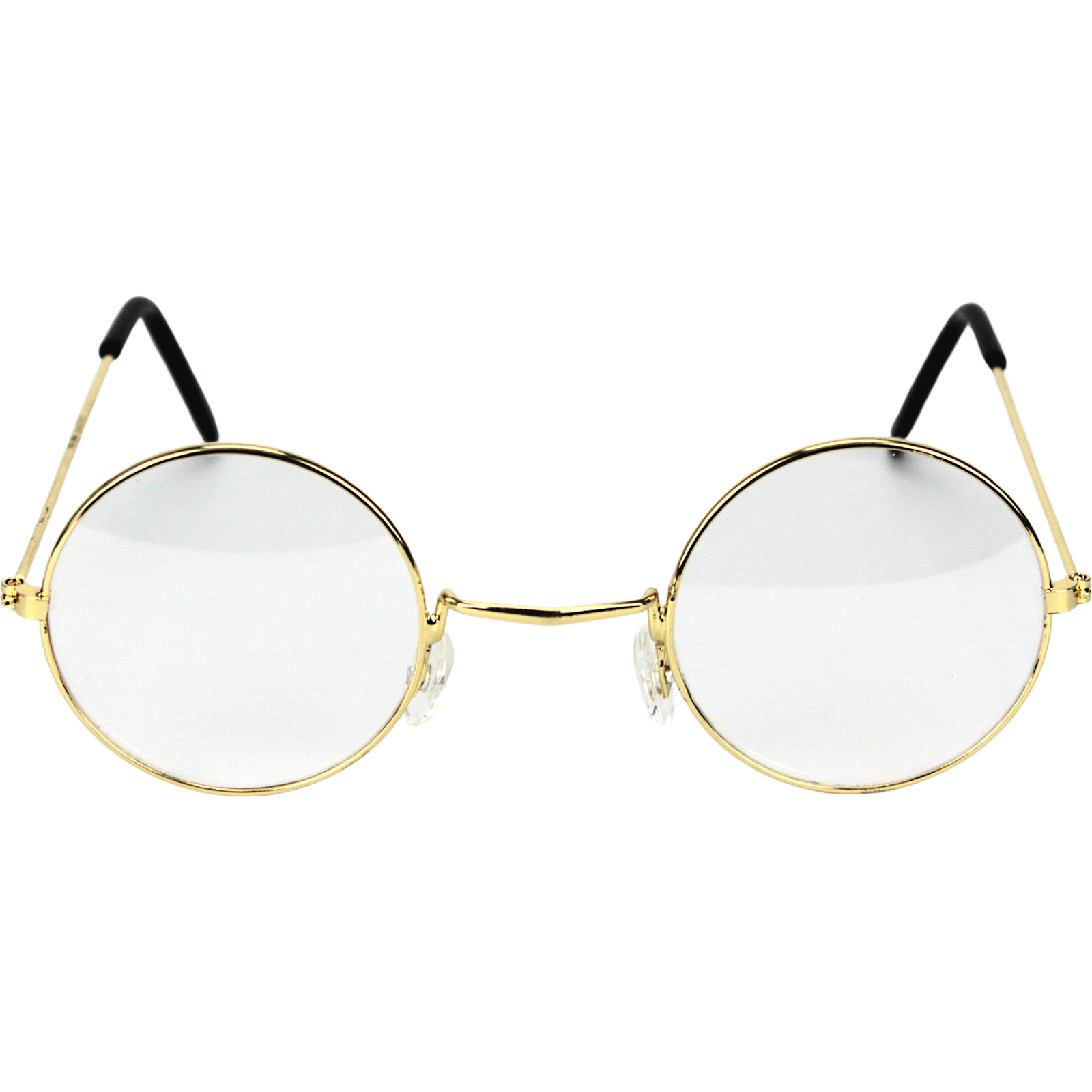Kids Clear Gold Round Glasses