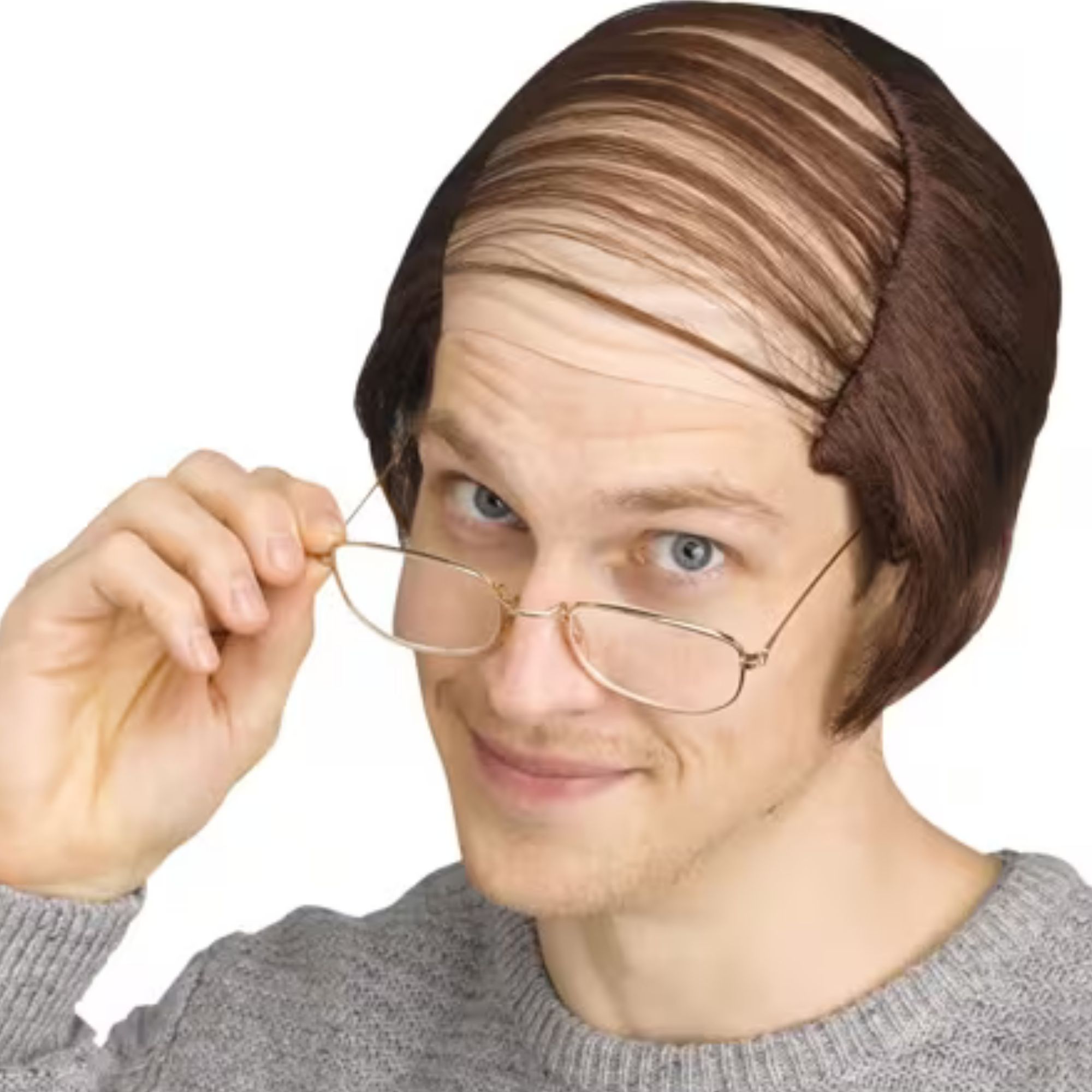 Adult Brown Combover Wig