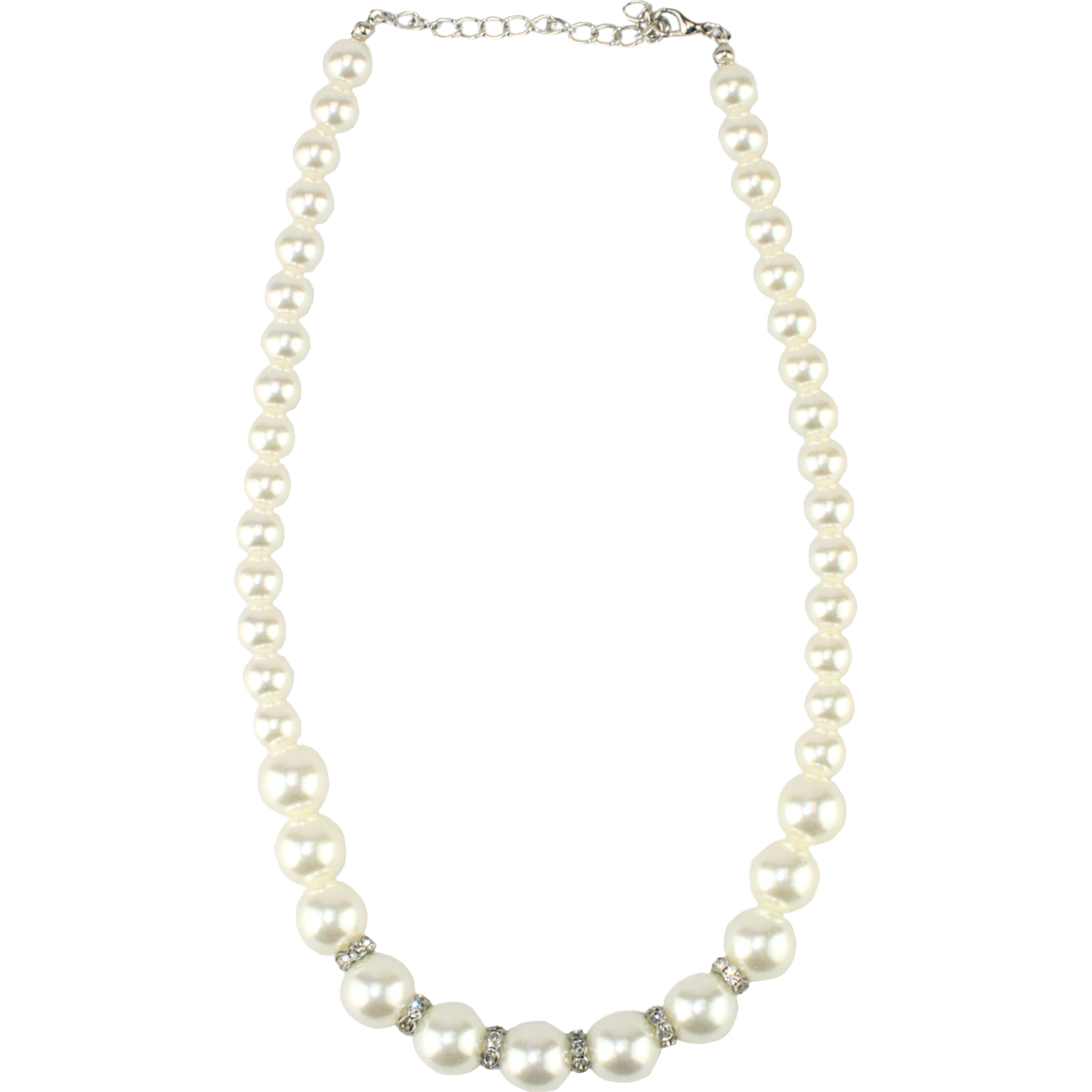 Diamante and Pearl Beaded Necklace