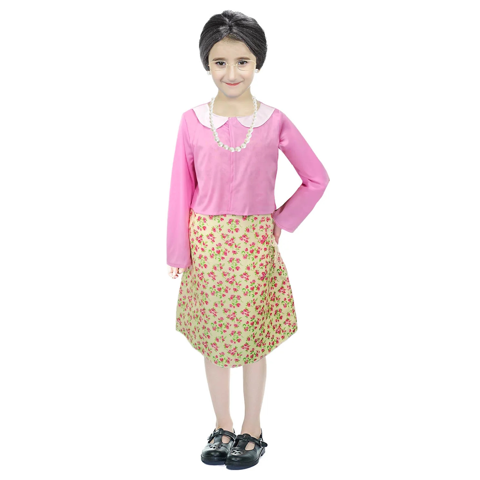knee length dresses for ladies Lounging Old Lady Costume main image 0