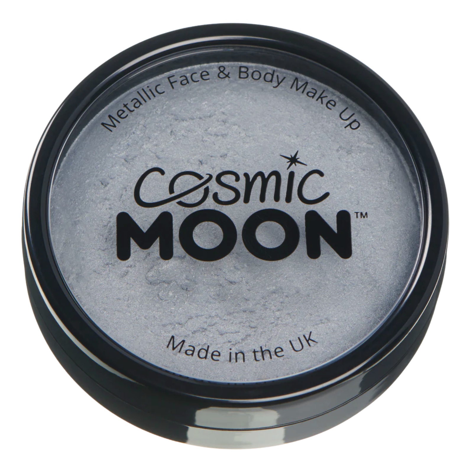 Cosmic Moon Metallic Silver Pro Face Paint Cake Pot 36g