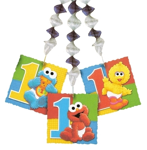 Sesame Street 1st Birthday Dangling Decorations (Pack of 3)