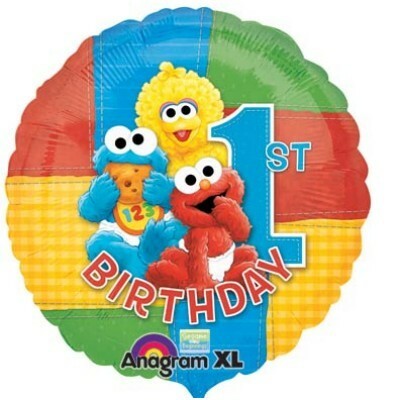 Sesame Street 1st Birthday Helium Balloon