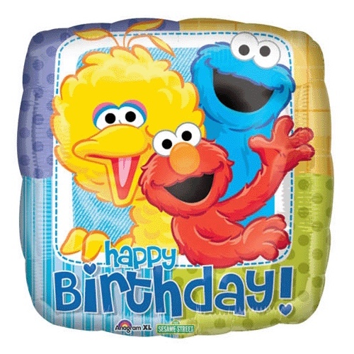 Sesame Street Happy Birthday Helium Balloon