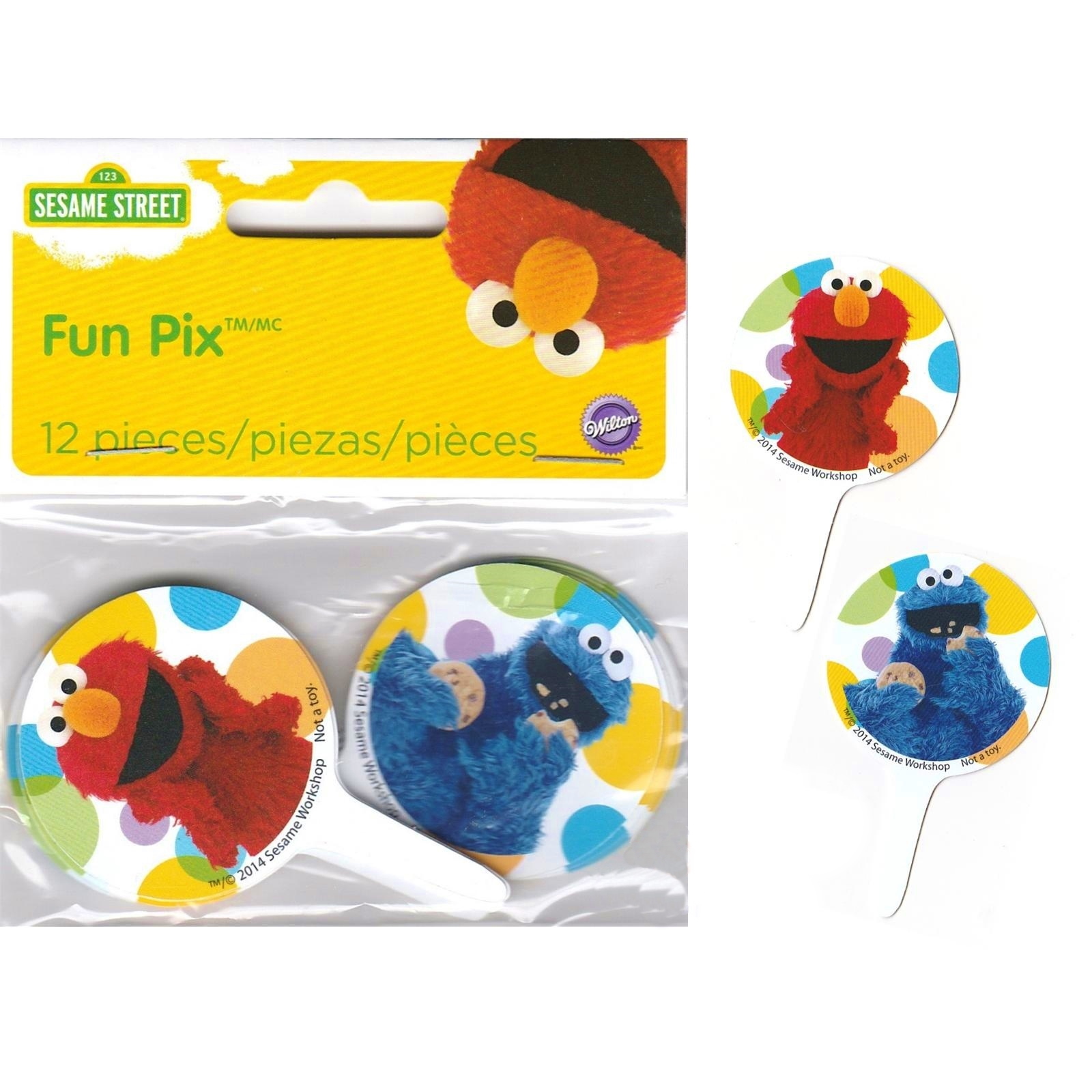 Sesame Street Cupcake Picks Fun Pix (Pack of 12)