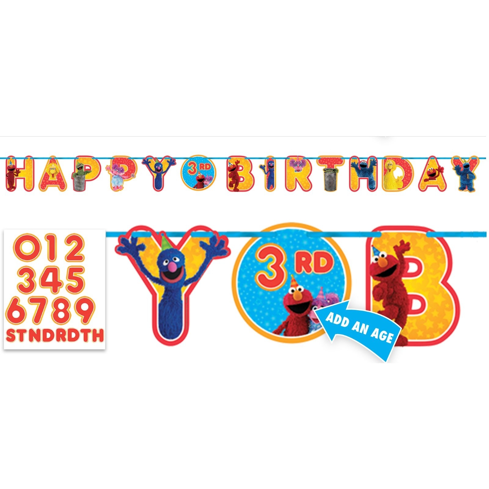 Sesame Street Jumbo Add an Age Banner Kit