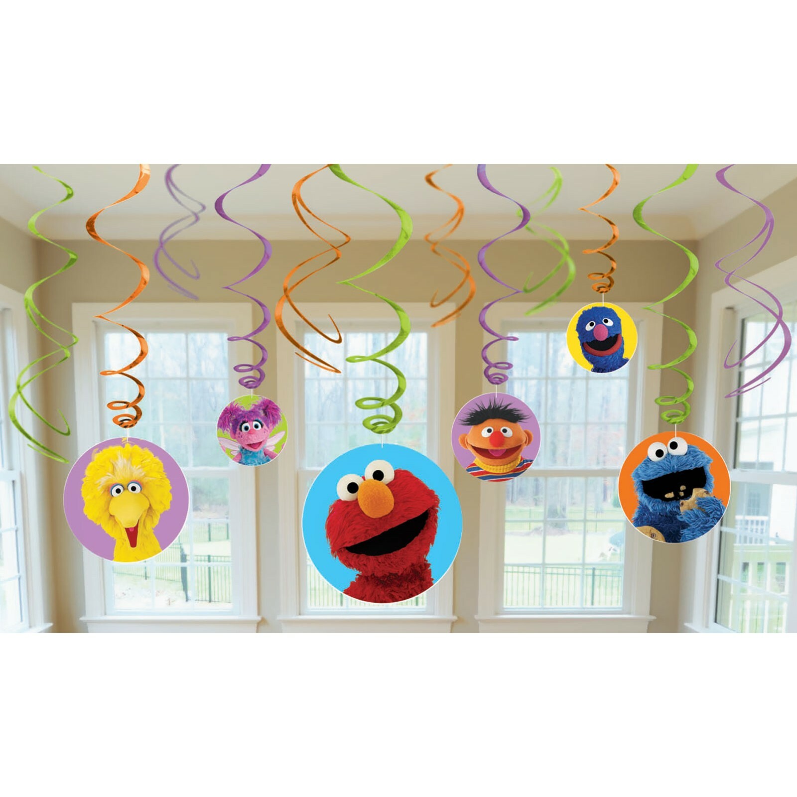 Sesame Street Swirl Decorations (Pack of 12)
